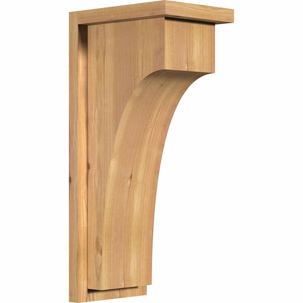 Ekena Millwork Huntington Smooth Corbel w/Backplate, Western Red Cedar, 7 1/2"W x 10"D x 22"H COR08X10X22HUN01SWR - main
